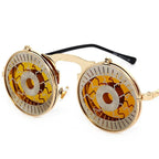 Men's Casual Retro Metal Punk Steam Flip Sunglasses - Viexta