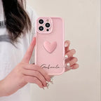 English iPhone Case With 3D Heart - Viexta