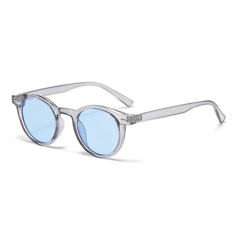 new-beige-nail-round-frame-sunglasses - Viexta