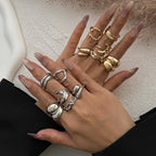 ins-style-irregular-glossy-ring-set - Viexta