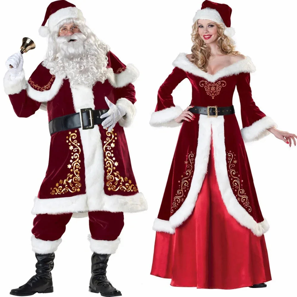 Christmas Queen Princess Dress Santa Claus dress - Viexta