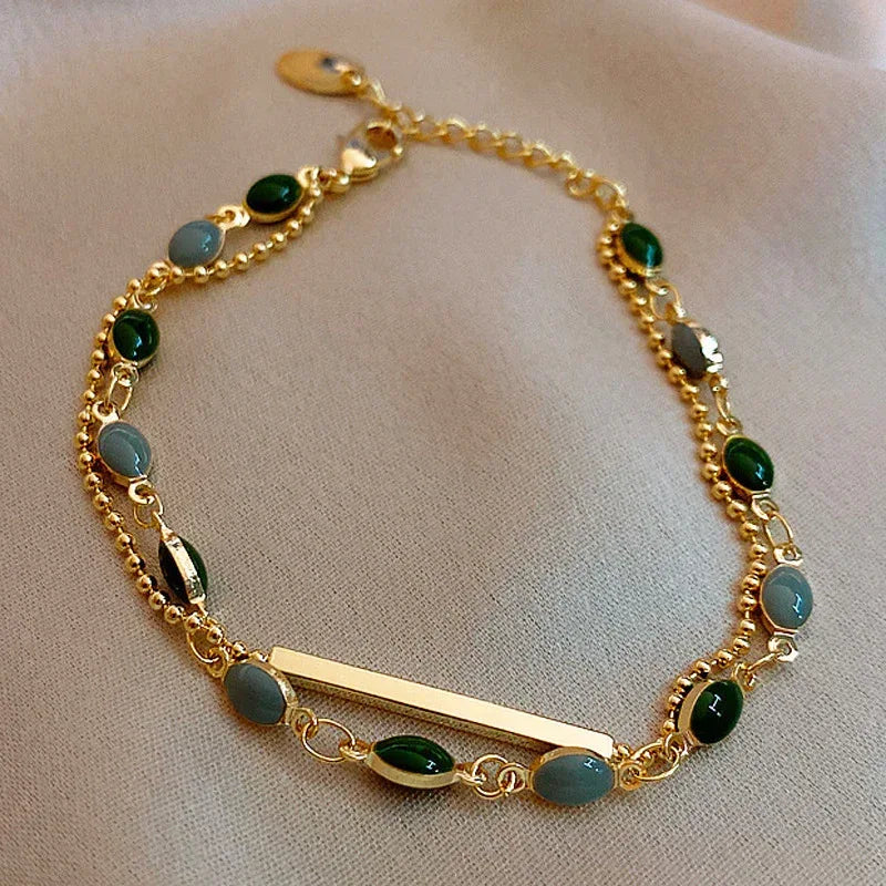 18k French Double-layer Bracelet For Women - Viexta