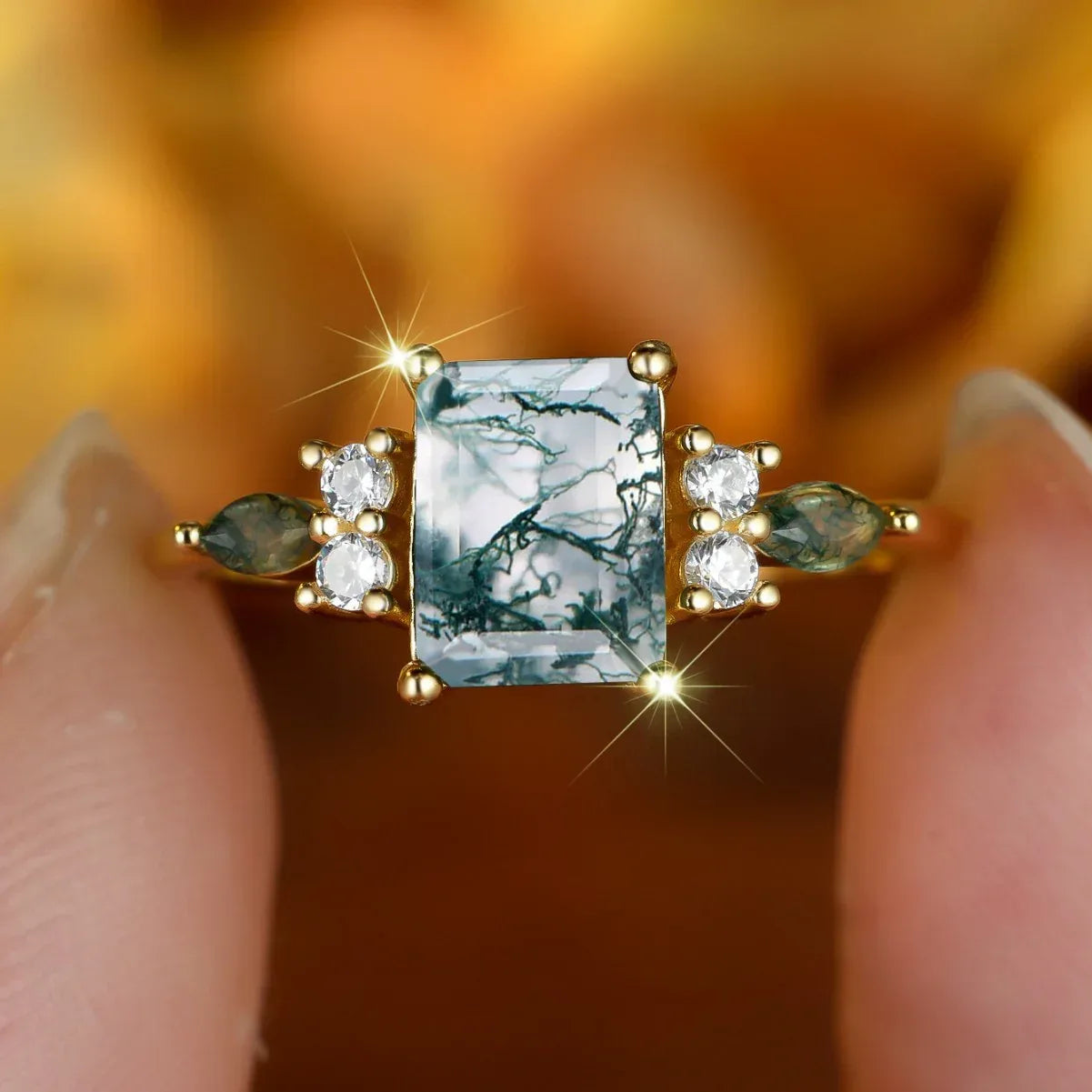 Geometric Edge Horse-eye Aquascaping Ring - Viexta