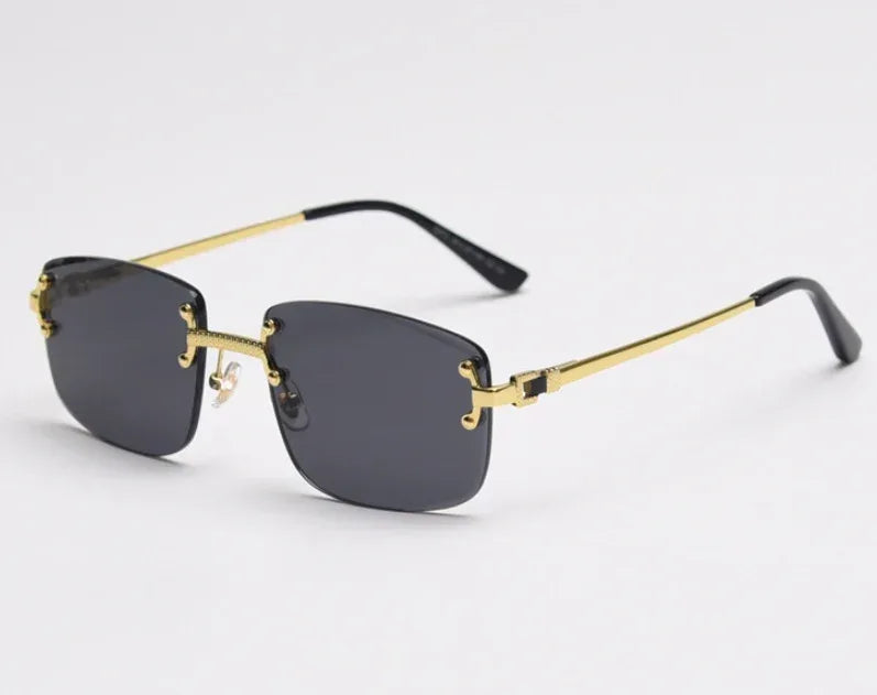 american-frameless-cut-edge-spring-leg-sunglasses - Viexta
