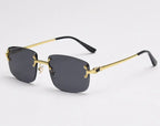 american-frameless-cut-edge-spring-leg-sunglasses - Viexta