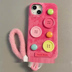 Velvet Colorful Buttons iPhone Cases