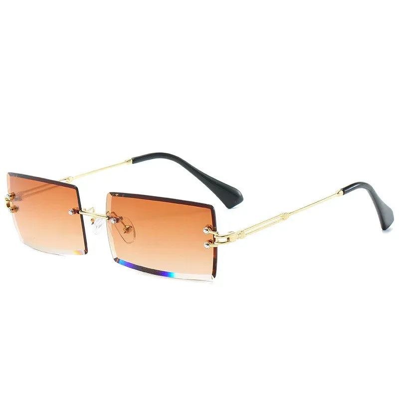 new-rimless-cut-edge-square-sunglasses - Viexta
