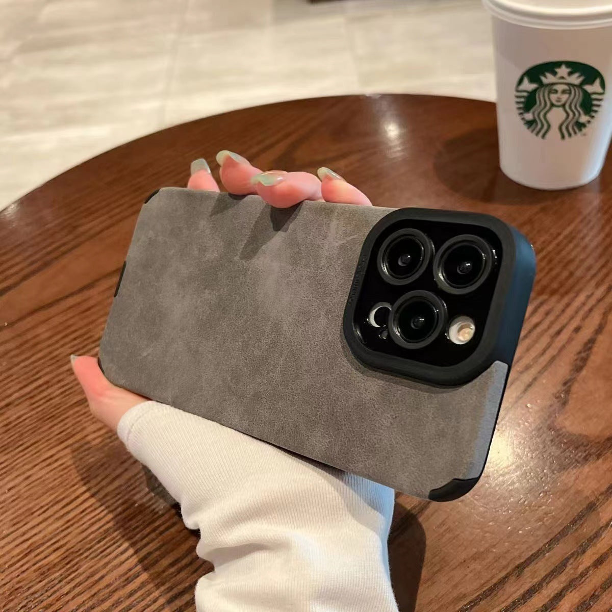 Korean Style Suede Drop-resistant iPhone Case