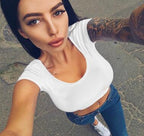 Crop White t-shirt - Viexta