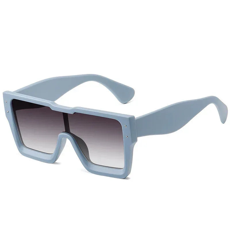 Large-frame One-piece Square-frame Sunglasses - Viexta