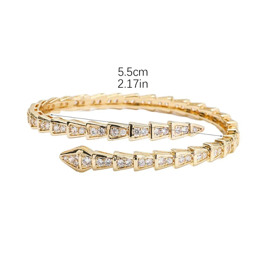 micro-inlaid-snake-zirconium-bracelet - Viexta