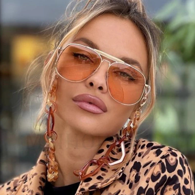Metal Frame Pilot Sunglasses