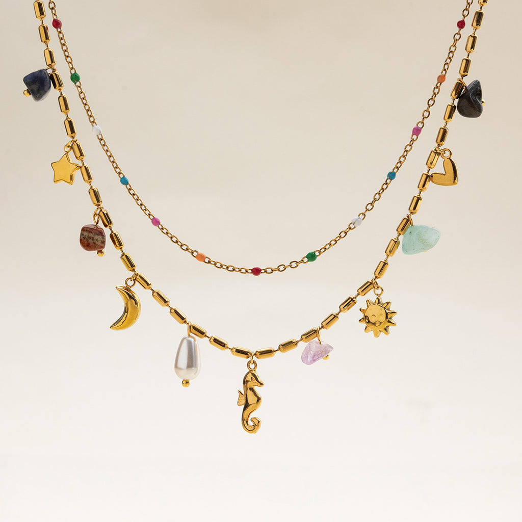 Titanium Steel Pearl Necklace