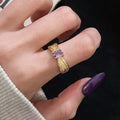 Nine Purple Colored Ring - Viexta