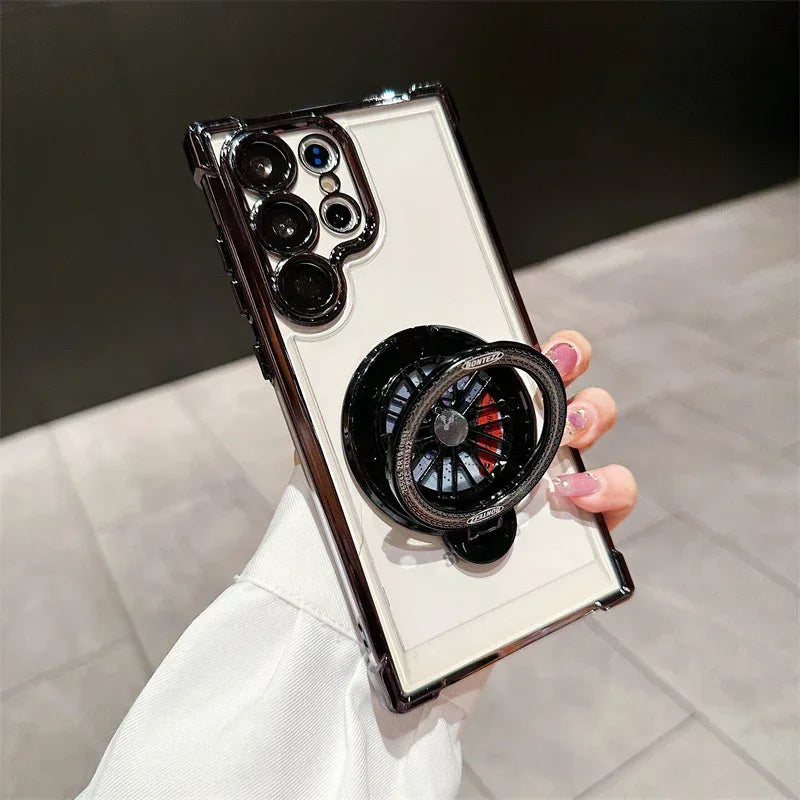 Drop-resistant Rotating Gyro Magnetic Bracket S23 Phone Case - Viexta