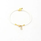 Copper Micro Inlay 26 Letters Stainless Steel Bracelet