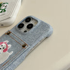 Pocket Card Holder Cartoon iPhone Case - Viexta