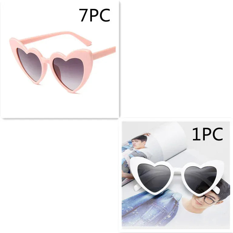 Fashion Love Big Face Thin Sunglasses - Viexta