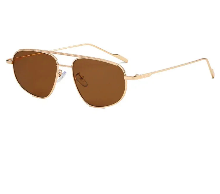 Metal Double Beam Sunglasses - Viexta