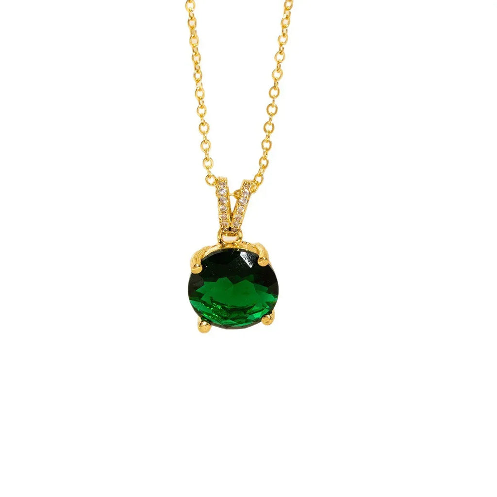 Minimalist Color-Diamond Pendant Necklace - Viexta