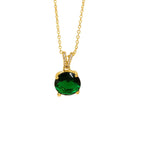 Minimalist Color-Diamond Pendant Necklace - Viexta