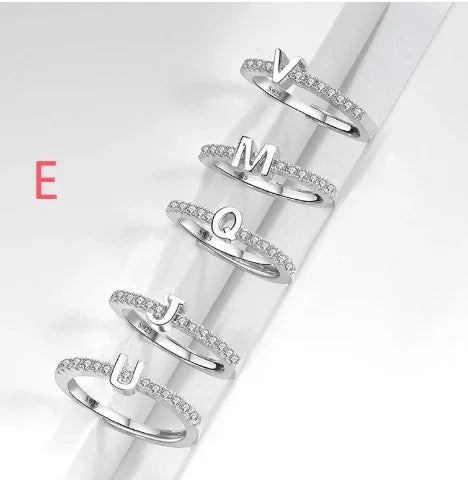 s925-sterling-silver-micro-inlaid-letters-ring - Viexta