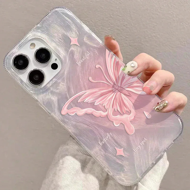 feather-yarn-butterfly-silicone-iphone-case - Viexta
