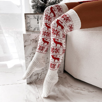 Winter Christmas Warm Knitted Long Socks