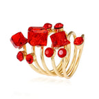 Boho Stackable Gemstone Rings Set