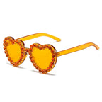 Peach Heart Sunglasses For Women - Viexta