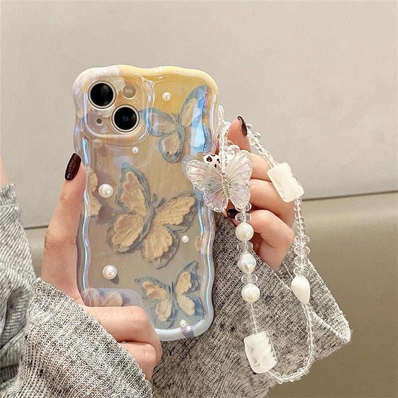 blue-light-butterfly-bracelet-iphone-case - Viexta