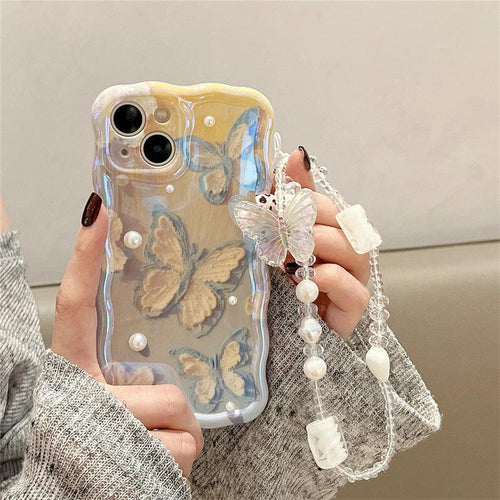 blue-light-butterfly-bracelet-iphone-case - Viexta