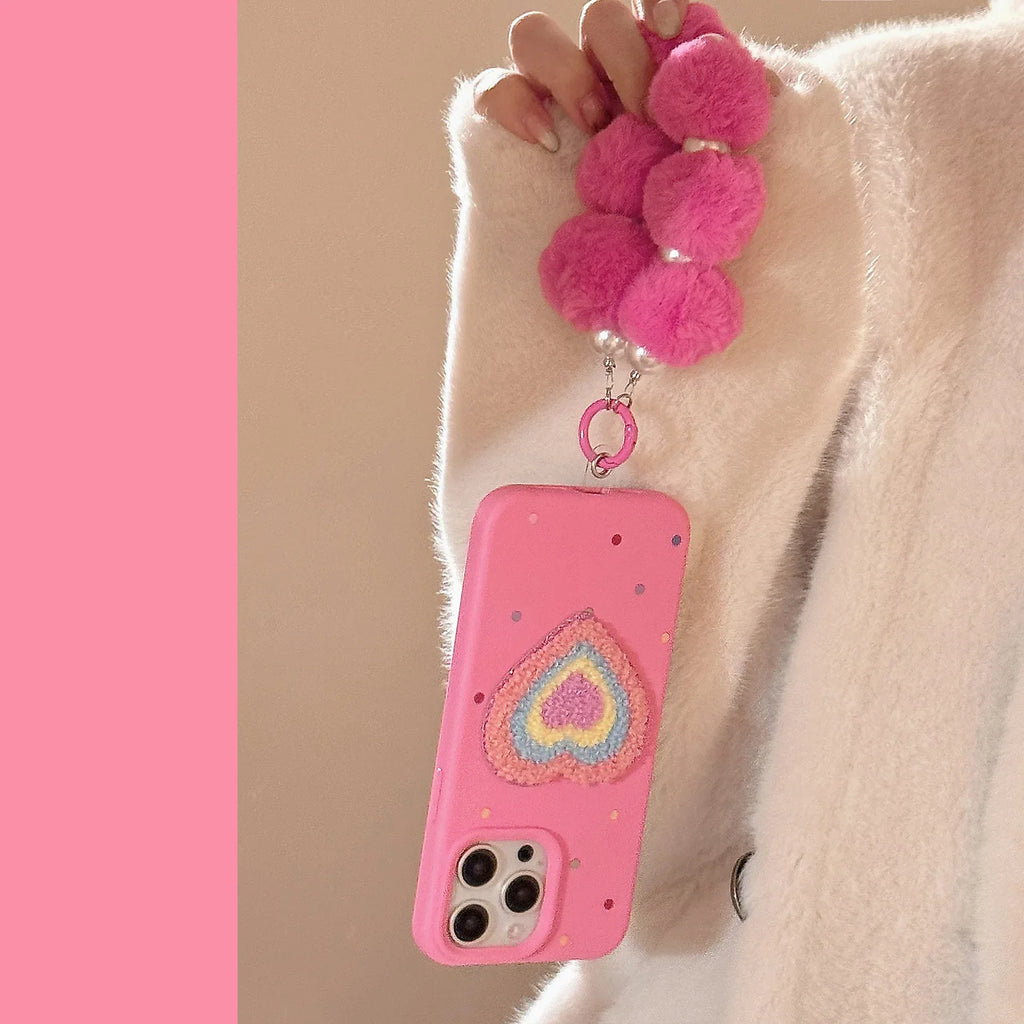 Colorful Heart Bracelet Soft Silicone iPhone Case - Viexta