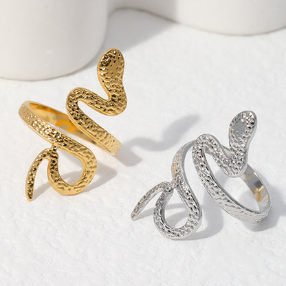 Stainless Steel Adjustable Opening Snake Ring