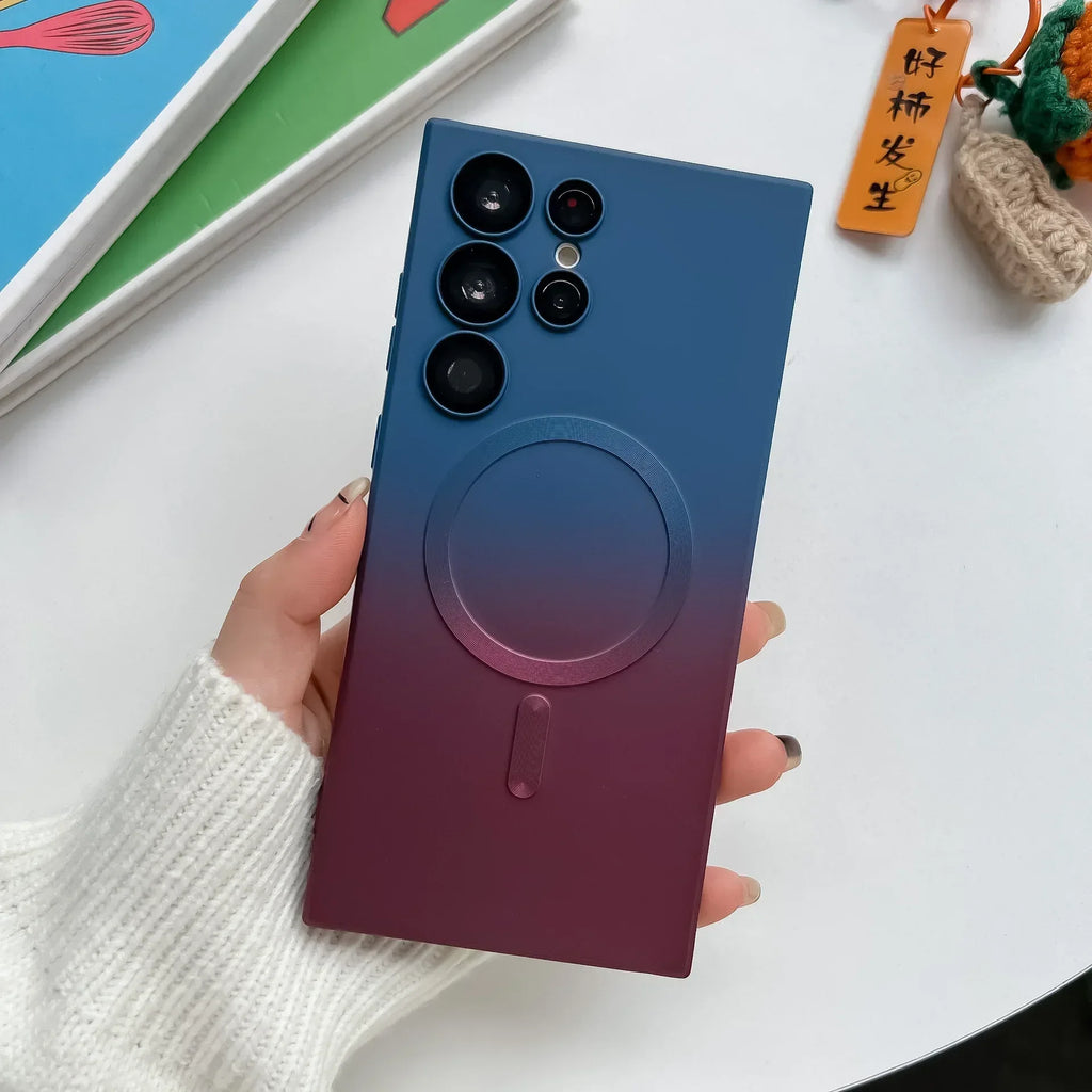 Magnetic Two-tone Gradient Samsung Phone Case - Viexta