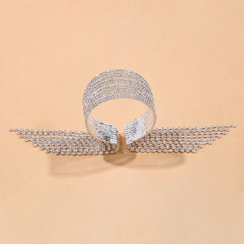 Multi-layer Tassel Rhinestone Bracelet - Viexta