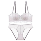 french-lace-lingerie-womens-half-cup-strapless-non-slip-backless-bra - Viexta