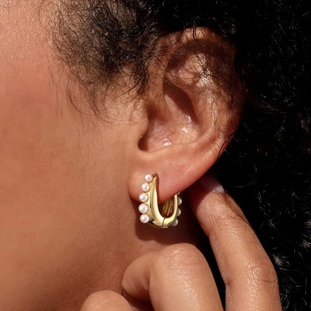 18k Women's Pearl Earrings - Viexta