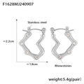 Heart-shaped Stainless Steel 18K Gold-plated Light Luxury Earrings - Viexta