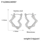 Heart-shaped Stainless Steel 18K Gold-plated Light Luxury Earrings - Viexta