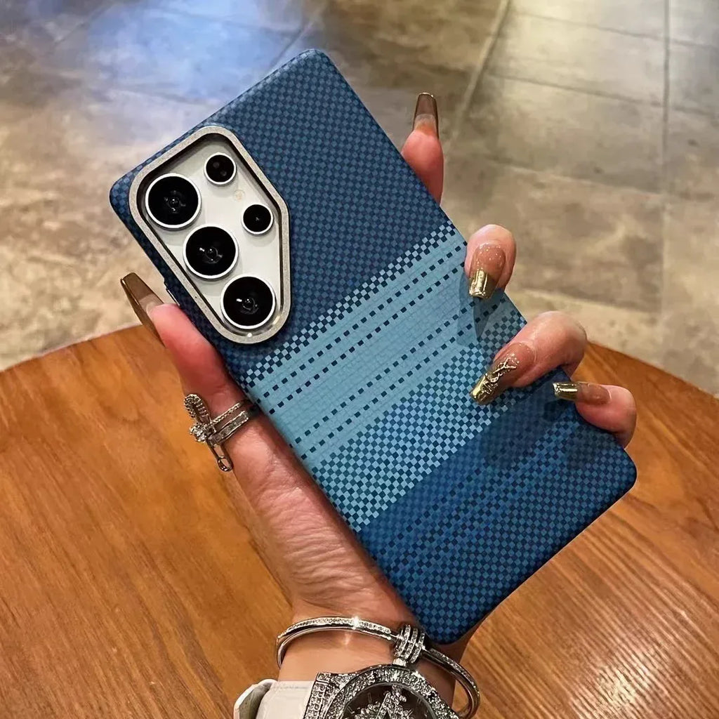 Carbon Fiber Pattern Kevlar Pattern Magnetic Suction Drop-resistant Samsung case - Viexta