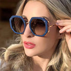 Polygon Large Frame Sunglasses - Viexta