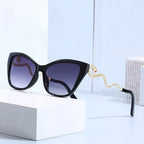 Retro Snake Temple Metal Cat Eye Party Sunglasses - Viexta