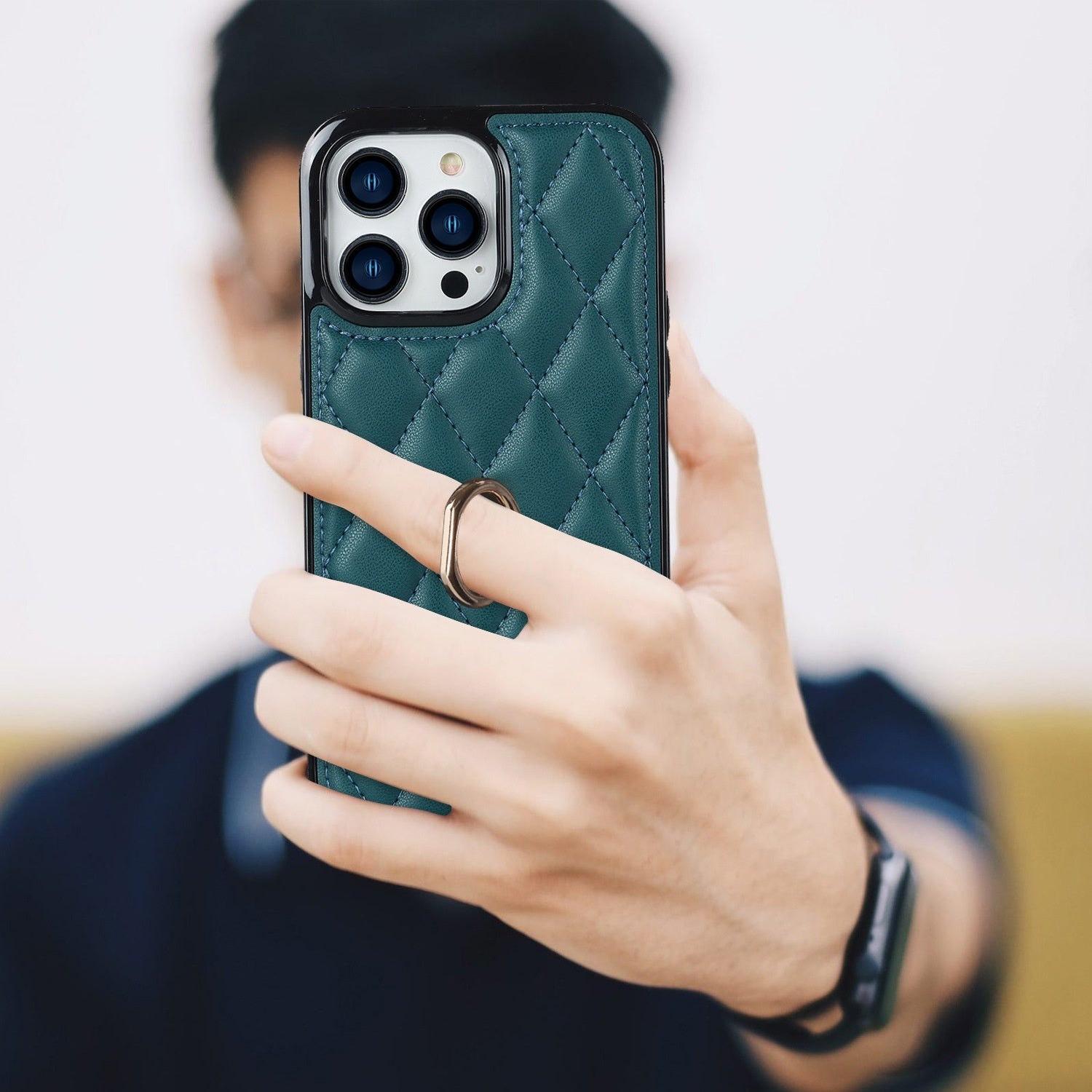 diamond-bracket-leather-iphone-case