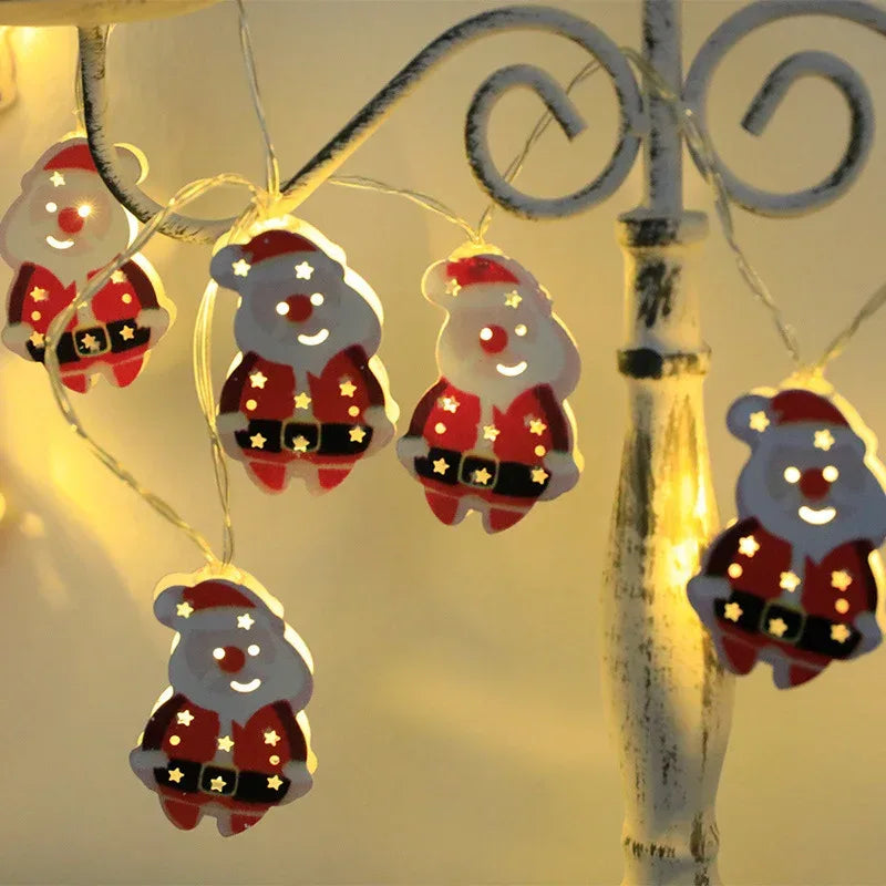Christmas LED Light String Santa Claus Elk Snowman - Viexta