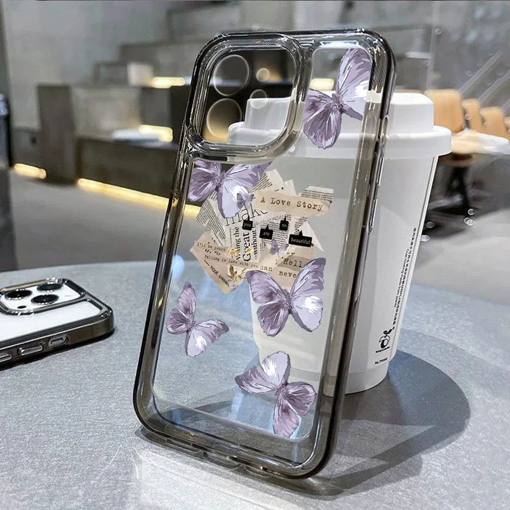 Purple Butterfly Silicone iPhone Case - Viexta