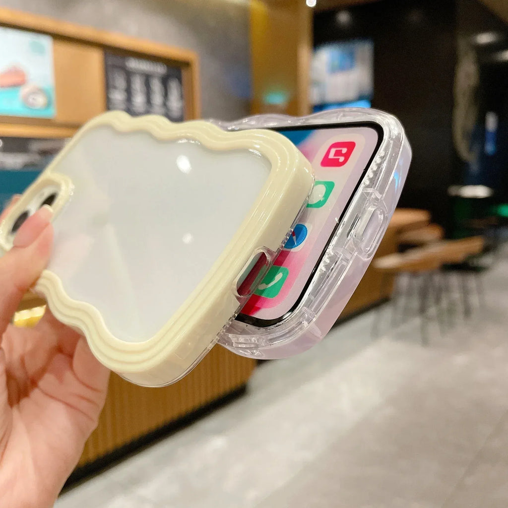 Candy-colored Border Two-in-one Wave iPhone Case - Viexta