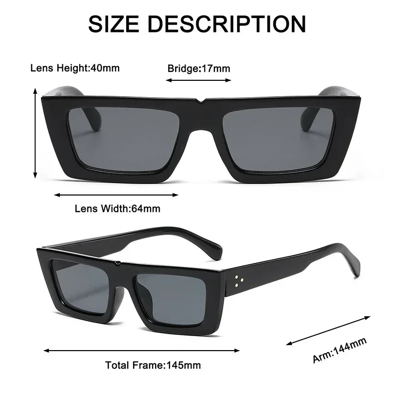 Retro Square Sunglasses - Viexta