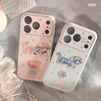 Shatter-Resistant Colored Striped Cat iPhone Case