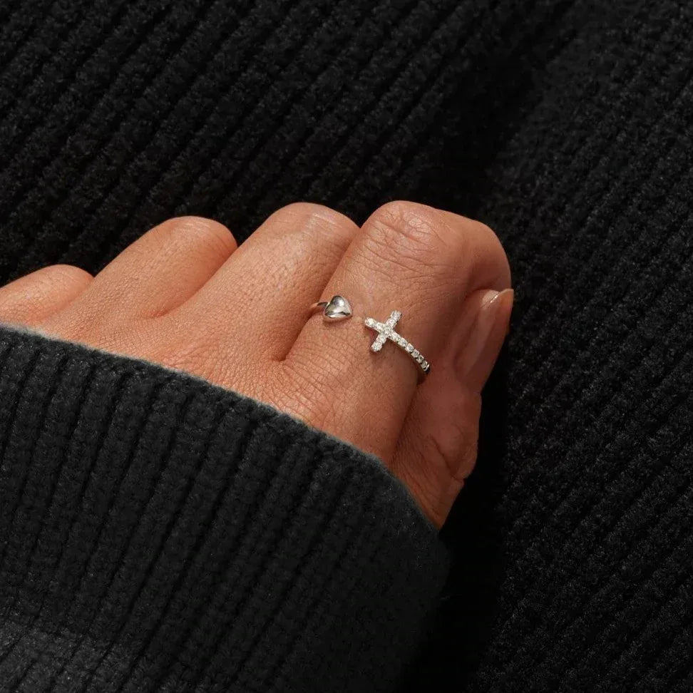 inlaid-zircon-heart-shaped-open-ring - Viexta